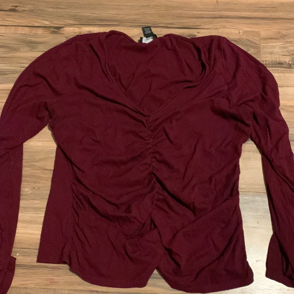 maroon long sleeve